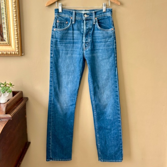 Mother Superior The Tomcat Ankle Jeans in Cannonball Wash Button Fly 25 - Picture 4 of 9